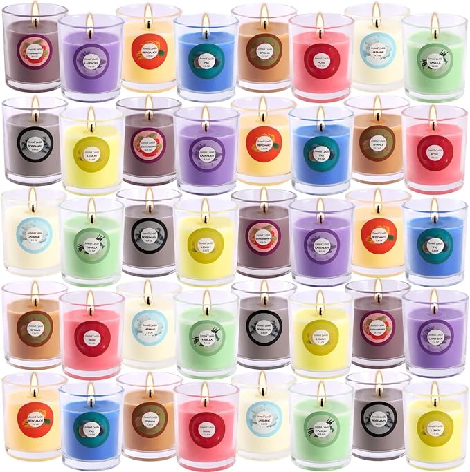 YOROXRG Scented Candles, Strawberry, Aromatherapy Candles, Soy Wax Glass Jar - Image 7
