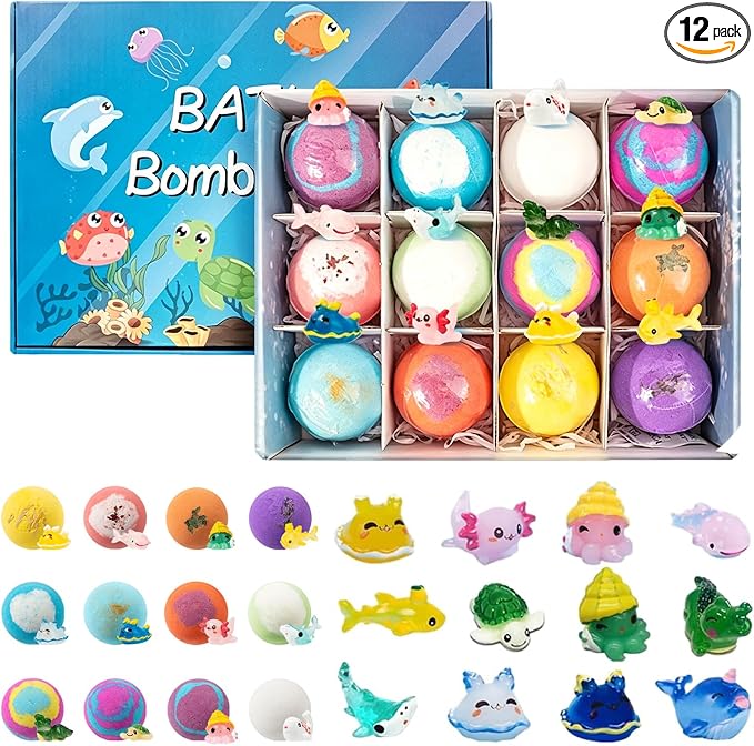 Bath Bombs for Kids, Skin-Friendly Bathing Kit for Easter Basket Essentials by Unknown
