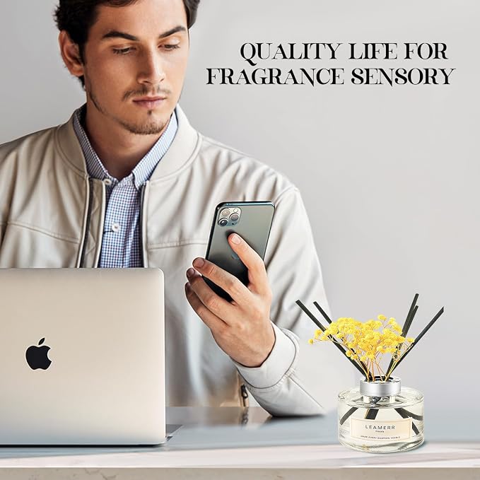 Reed Diffuser Sets Home Fragrance Essential Oil Diffuser Freesia Scent- 7 oz - Image 7