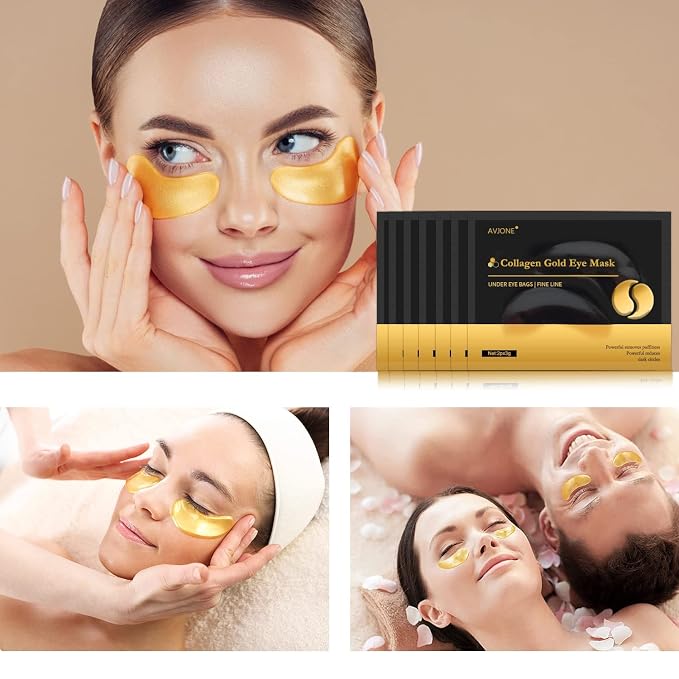 AVJONE 24K Gold Under Eye Patches, Collagen Eye Masks - Image 5