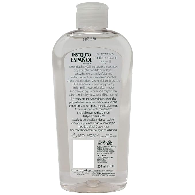 Instituto Español Almond Body Oil, Smoothness - Image 3