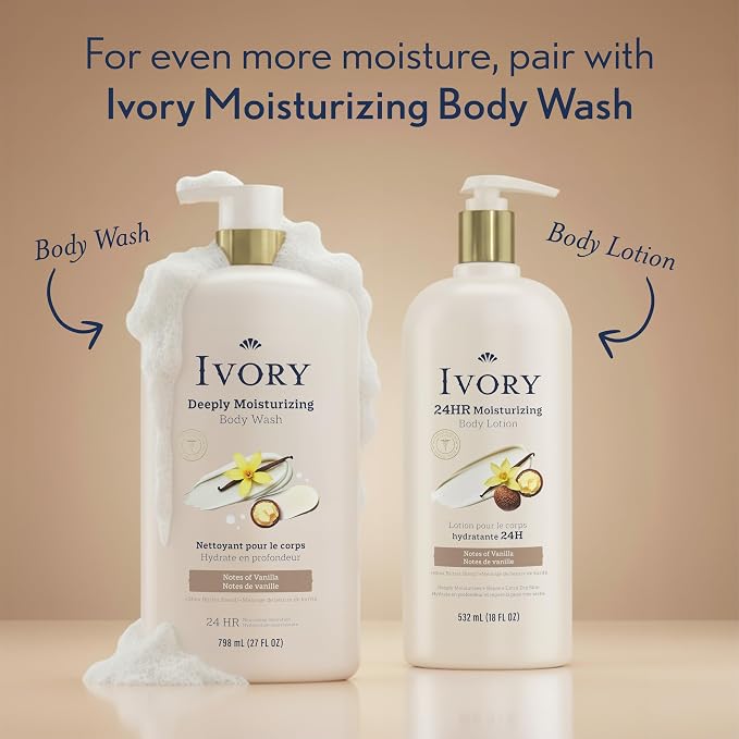 Ivory Hand & Body Lotion, 24hr Moisturizing, Repairs Extra Dry Skin, All Day - Image 10