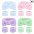 CIEHER 12 PCS Makeup Headband for Women Wrist Washband Scrunchies Cuffs for by CIEHER