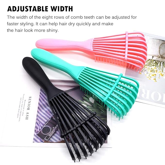 Detangling Brush for Afro American/African Textured 3a to 4c Kinky, Coily Hair - Image 2