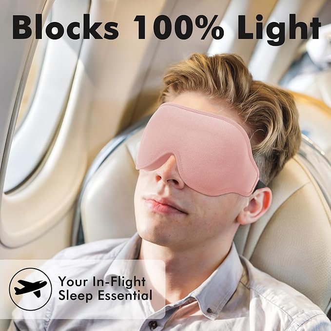 Sleep Eye Mask for Men Women, Weighted Sleeping Mask for Side Sleeper, Travel - Image 5
