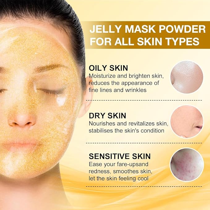 Jelly Mask for Facials Professional, Hydrating & Moisturizing Peel-Off Natural - Image 2