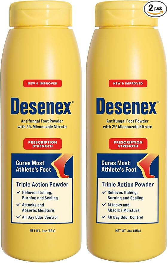 Desenex Foot Powder | For Athlete's Foot | 3 Ounce | Pack of 2 | Shake Formula by Desenex