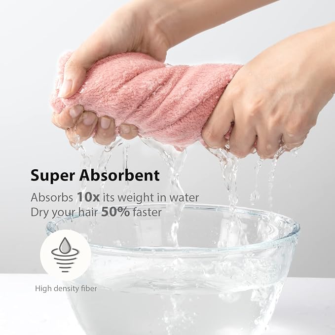YFONG 3 Pack Microfiber Hair Towel Wrap - Image 2