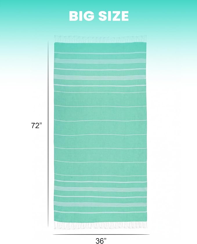 Antfuny 2 Packs Turkish Beach Towels Pool Towel Beach Mat Sauna Blanket Fast - Image 4
