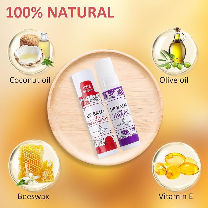 VISRIE 128 Pack Lip Balm, Natural Lip Balm Bulk - Image 3