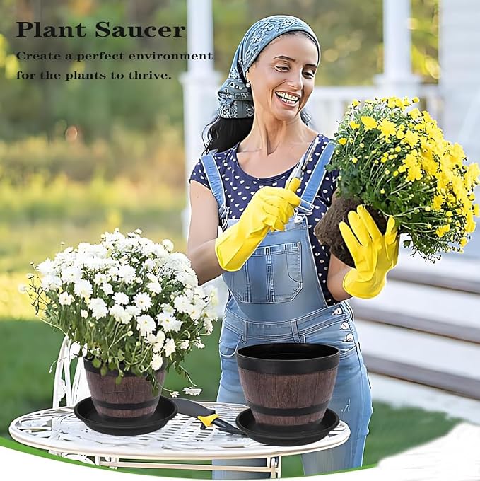 2 Pack of 16 17 inch Plant Saucer, 2.4" Depth Large Plant Tray, Heavy Duty - Image 4