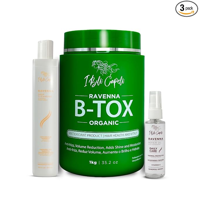 I Belli Capelli Ravenna B-tox Organic Smoothing Mask, Repair Oil, and Deep by IBelliCapelli