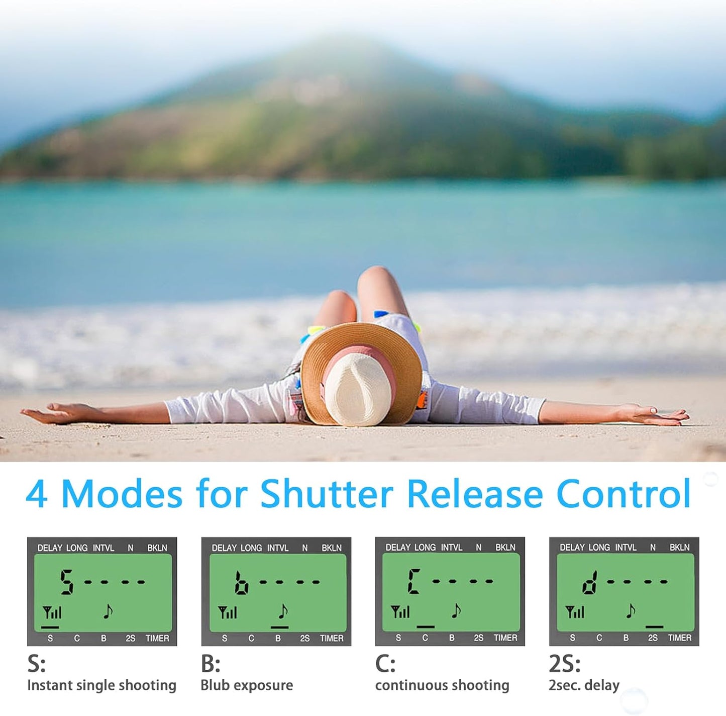 AODELAN Camera Remote Control - Wireless Shutter Release with Cords, Timer Controller for Sony a7riii a7rii a9 a200 a560 a700 a850 a900 a77 a99 A7 A7 II A7R, Replace RM-L1AM and RM-SPR1