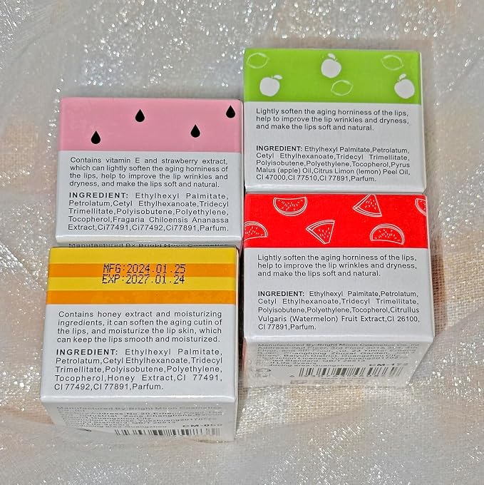 4 Packs Fruit Lip Balm, Moisturizing & Smoothing Lip, Hydrate Repair Prevent - Image 7