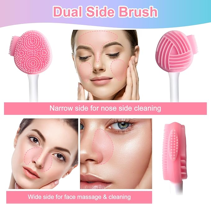 MUIIGOOD Silicone Face Scrubber Face Mask Brush Exfoliating Lip Cleansing - Image 4
