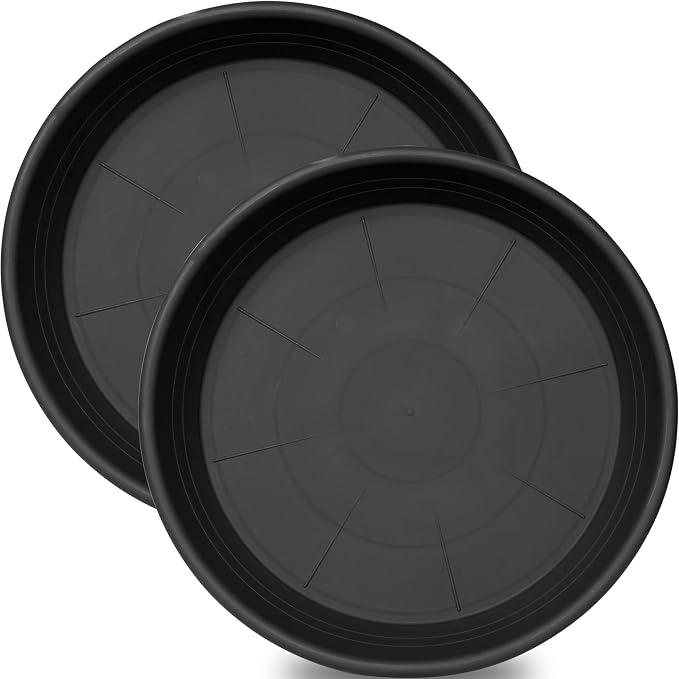 2 Pack of 16 17 inch Plant Saucer, 2.4" Depth Large Plant Tray, Heavy Duty by Unknown