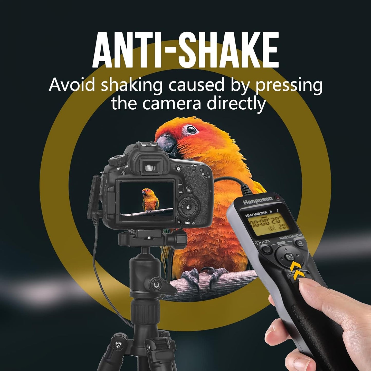 Camera Wired Timer Shutter Release, Camera Intervalometer Shutter Release Cords Compatible with Nikon D5, D6, D800, D850, D810; Replaces Nikon MC-30