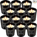 12 Pack Scented Black Candles Gift Set, Natural Soy Wax Aromatherapy Candles by YIH