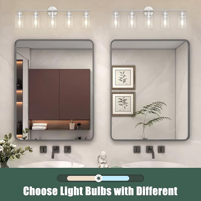Espird Bathroom Vanity Light Fixtures Brushed Nickel Bathroom Lighting Fixture - Image 6