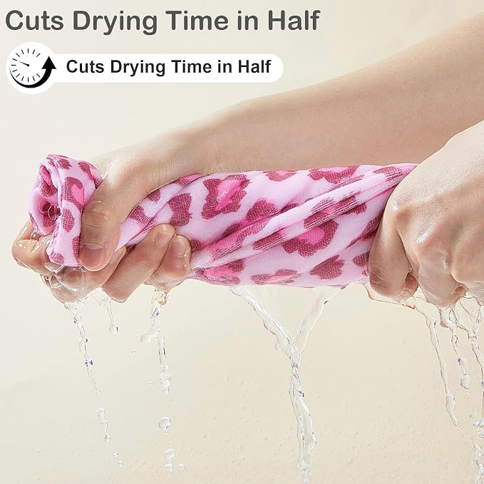 2 Pack Microfiber Hair Towel Wrap - Image 2