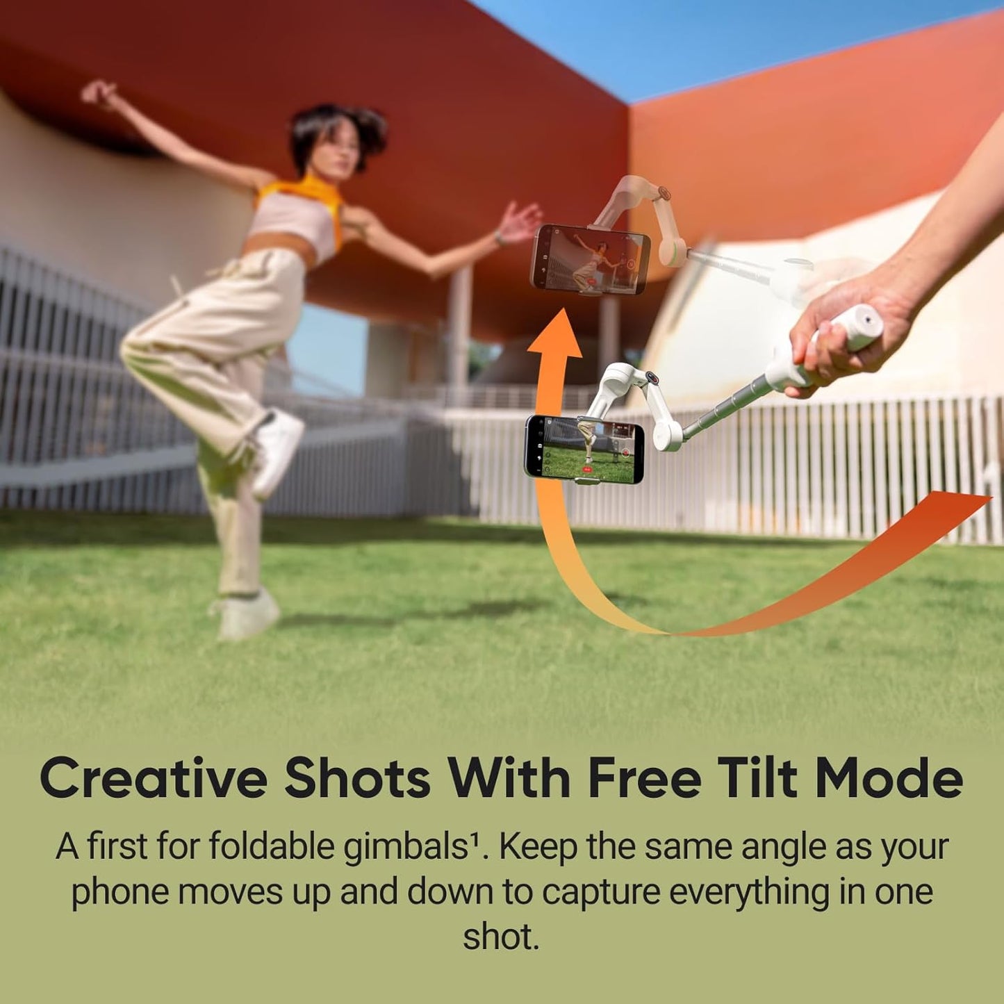 Insta360 Flow 2 Pro White - Foldable AI Phone Gimbal, Track in 200+ iOS Apps, Multi-Person & 360 Pan Tracking, Built-in Tripod/Selfie Stick, iPhone/Android Stabilizer