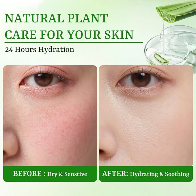 Aloe Vera Face Masks Skincare Soothing & Hydrating Face Masks Aloe Face Mask - Image 5