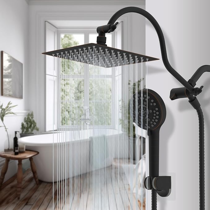Hibbent All Metal Shower Head, Shower Holder, Oil Rubbed Bronze - Image 9