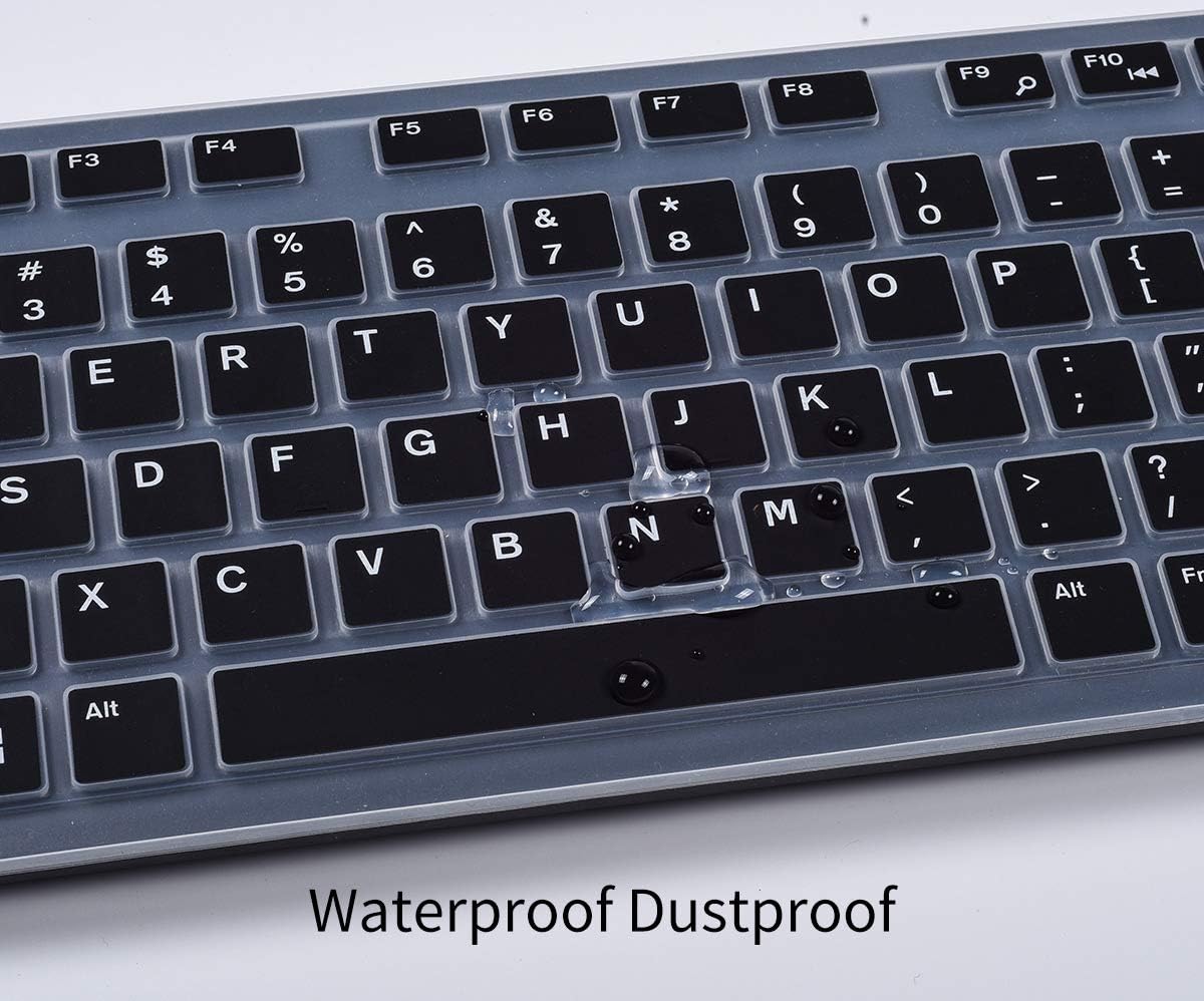 Keyboard Cover for DELL KB216 KB216b KB216t KB216d KB216p Wired & KM636 & Dell Optiplex 5250 3050 3240 5460 7450 7050 & Dell Inspiron AIO 3475/3670/3477 All-in one Desktop Keyboard -Black