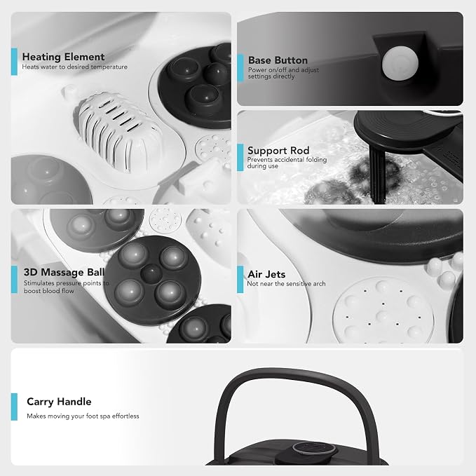 KNQZE Collapsible Foot Spa Electric Foot Bath - Image 4
