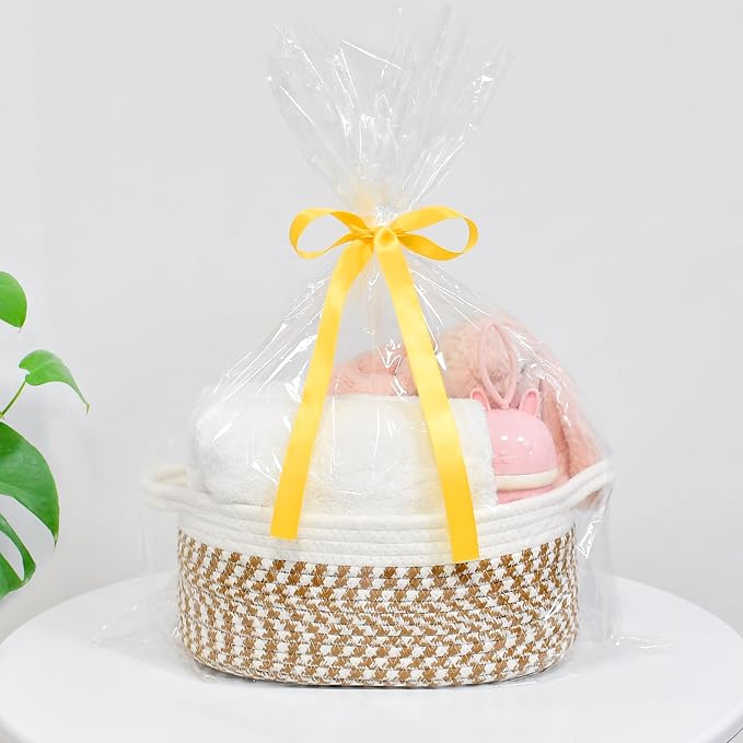 ABenkle Small Basket, Rope Room Shelf Storage Basket, Cat Dog Toys Basket Chest - Image 3