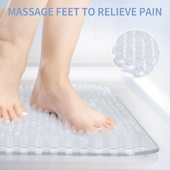 Yolife Shower Foot Scrubber Mat, Anti-Slip Bath Mat - Image 4