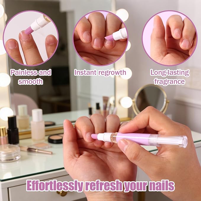 2pcs 2 in 1 Cuticle Oil Pusher Pen, Portable Ceramic Cuticle Remover Pusher - Image 6