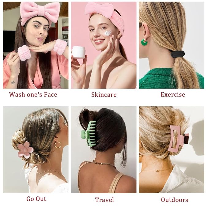 16 Pcs Skincare Headband Set, Face Washing Headband - Image 4