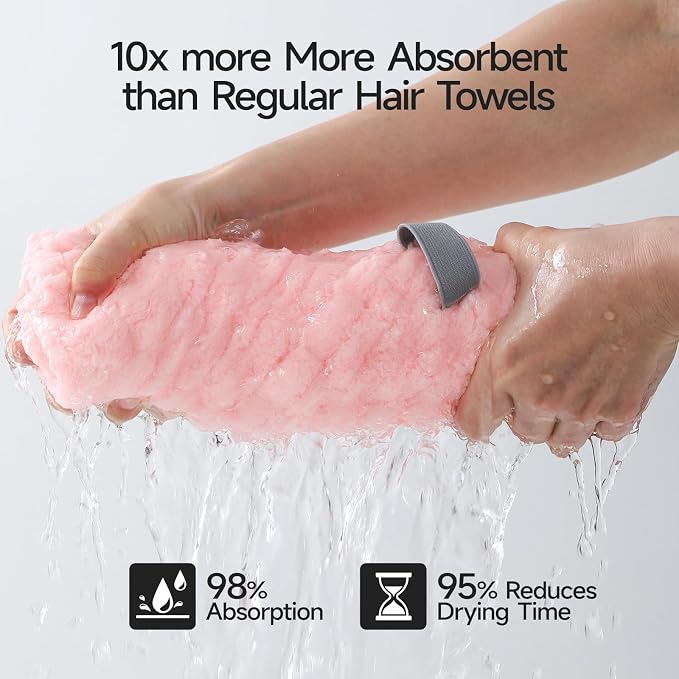 REDKISS 3 Pack Microfiber Hair Towels - Image 6