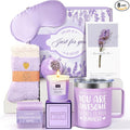 Mothers Day Gifts for Mom, Birthday Gifts for Women Lavender Spa Gift Basket by GiftPeak