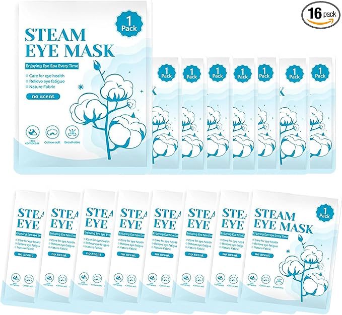 16 Packs Steam Eye Mask, Warm Eye Compress by Unknown