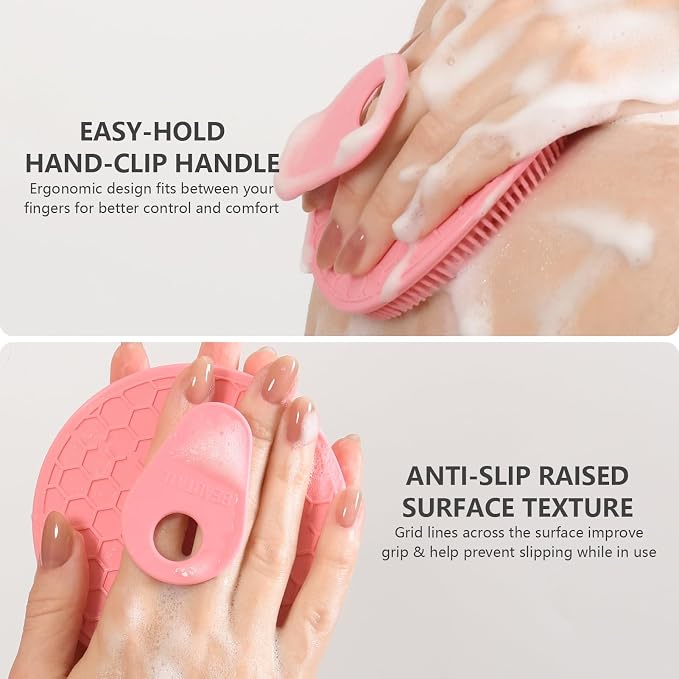 Silicone Body Scrubber 4 Pack, BEAUTAIL Shower Bath Scrubber, Gentle - Image 4