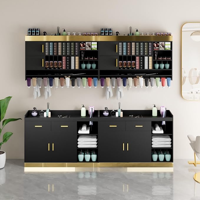 Hair Color Organizer Rack, Wall Mounted Salon Station - Image 6