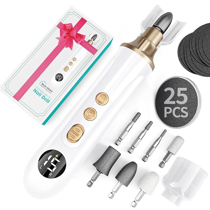 Professional Manicure Pedicure Kit, Electric Nail File Set, 15 Speeds Hand Foot by Unknown
