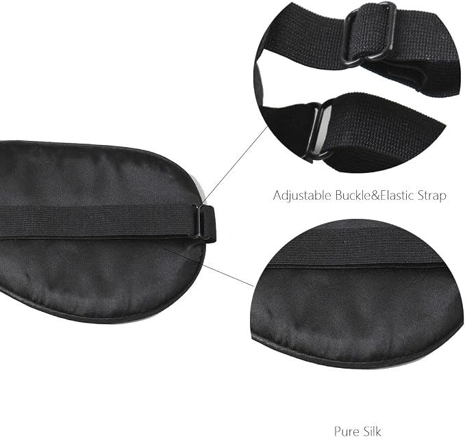 100% Mulberry Silk Sleep Mask Blackout, Cute Natural Sleeping Mask - Image 7