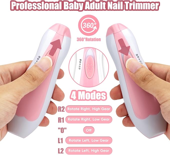 Qunlions life Baby Nail Trimmer Electric-12 in 1 Baby Nail Clippers Safe Baby - Image 2