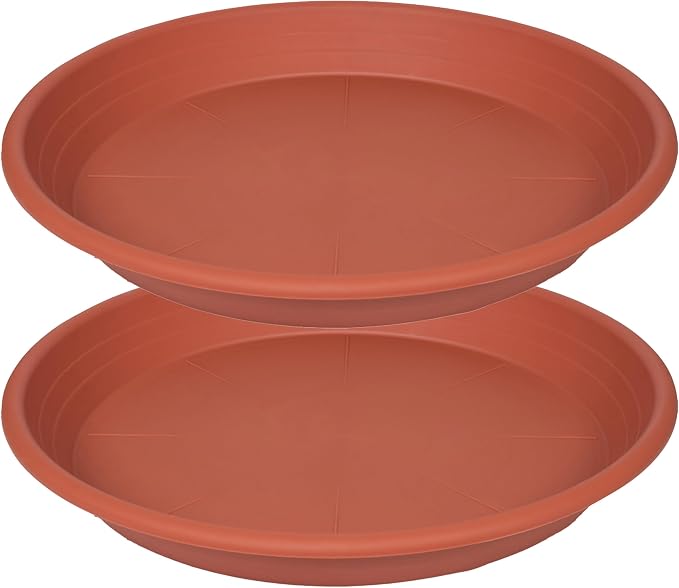 2 Pack of 22 inch Extra Large Plant Saucer, Extra-Deep 3.4" Plant Tray by Unknown