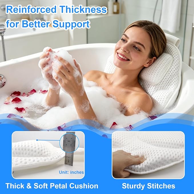 Extra Thick Petal-Shaped Bath Pillow - Image 8