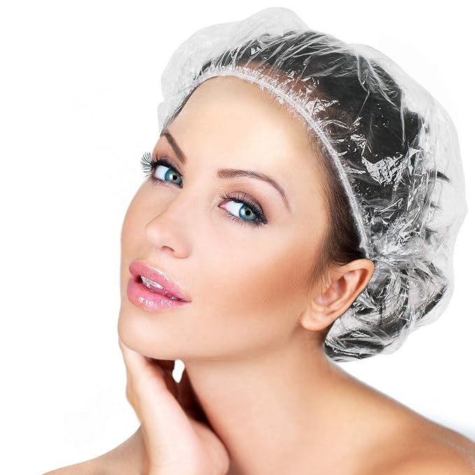 30pcs Disposable Shower Caps-Multi-Purpose Thickening Elastic Bath Cap Plastic by AIDIQIU