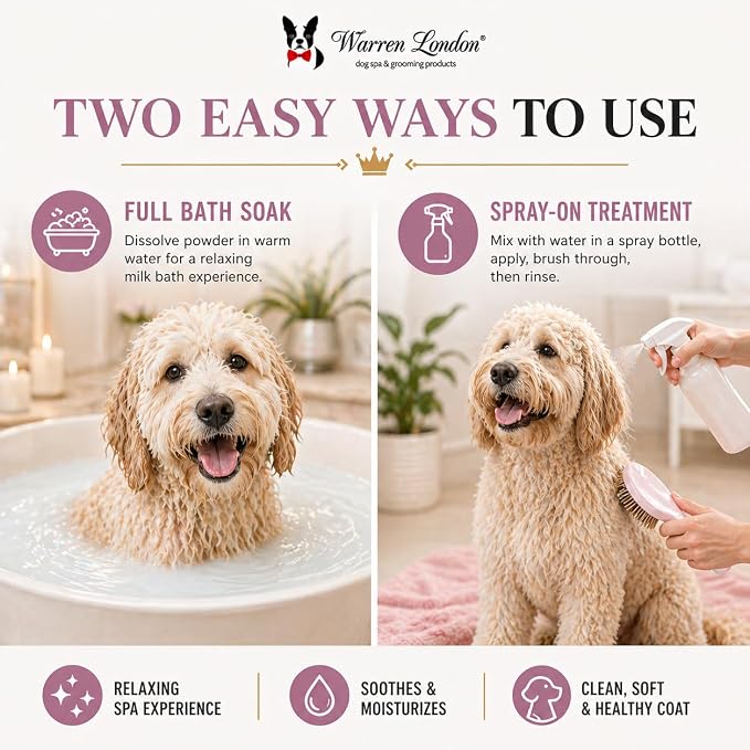 Warren London Cleopatra's Doggy Milk Bath | Luxurious Dog Shampoo and - Image 3