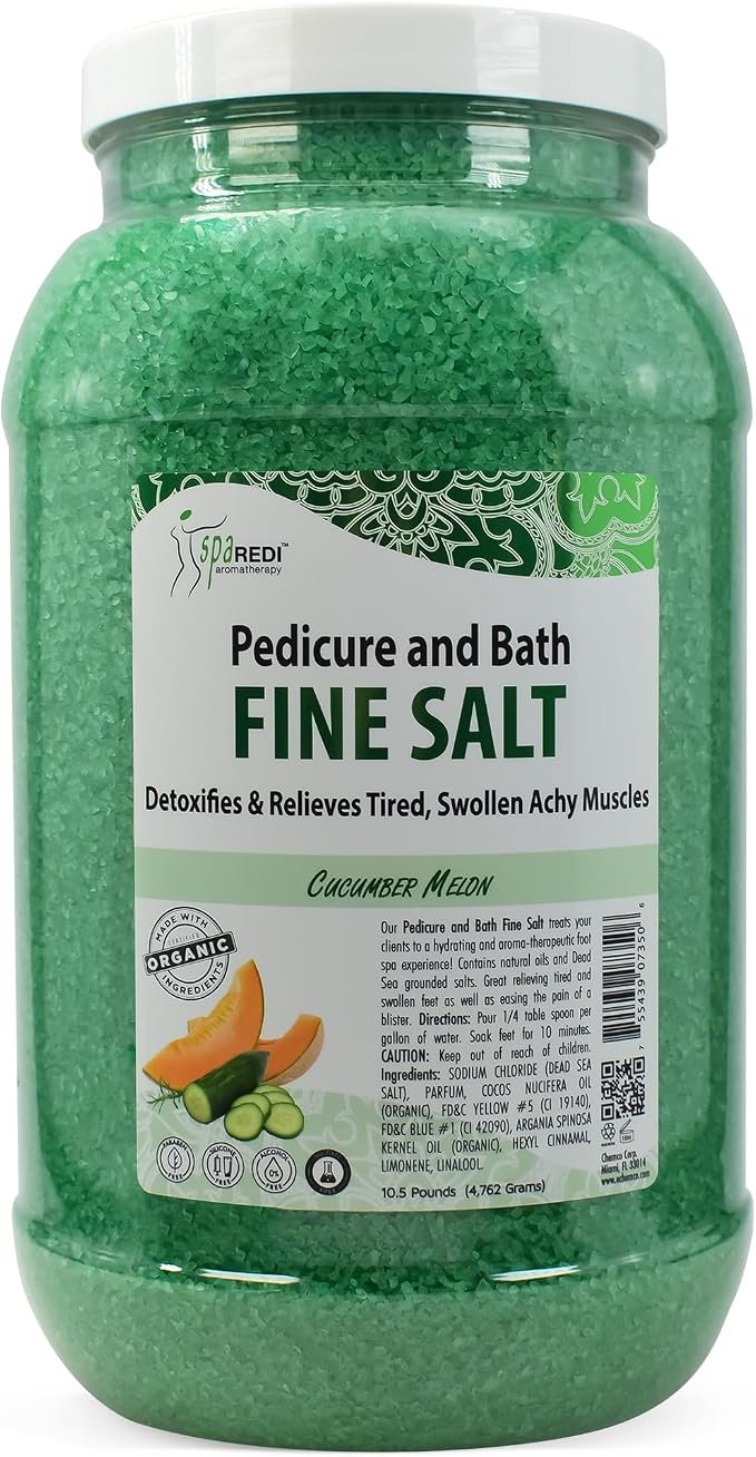 SPA REDI - Detox Foot Soak Pedicure and Bath Fine Salt, Cucumber and Melon by SPAREDI