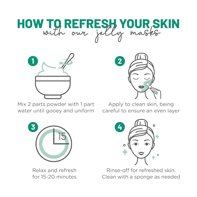BRÜUN Jelly Mask Jar Aloe Vera Peel-Off Face Care Rubber Mask | 23 fl oz Skin - Image 4