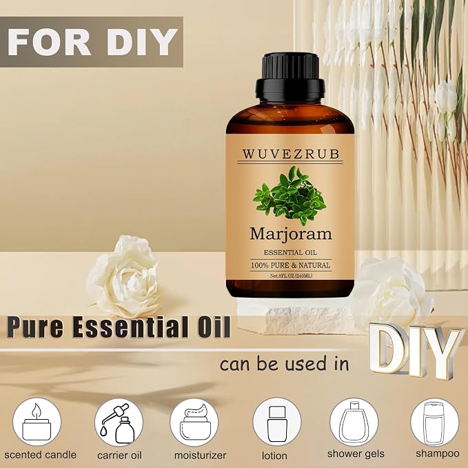 Marjoram Essential Oils, 240ML Pure and Natural Essential Oil - Image 3