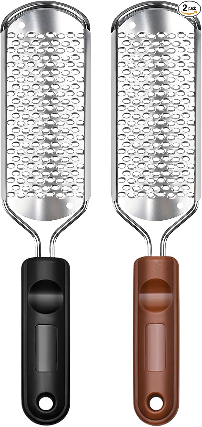 2 Pcs Foot Files Callus Remover, Stainless Steel Professional Pedicure Foot by MODENGKONGJIAN