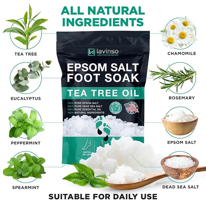 Tea Tree Oil Foot Soak with Epsom Salt - Image 4
